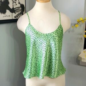 No Boundaries green and nave geometric print cami. No size tag but believe large